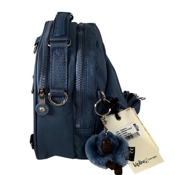 brand new reduced Kipling CANDY Handbag convertible to backpack deep blue navy - Picture 9 of 14